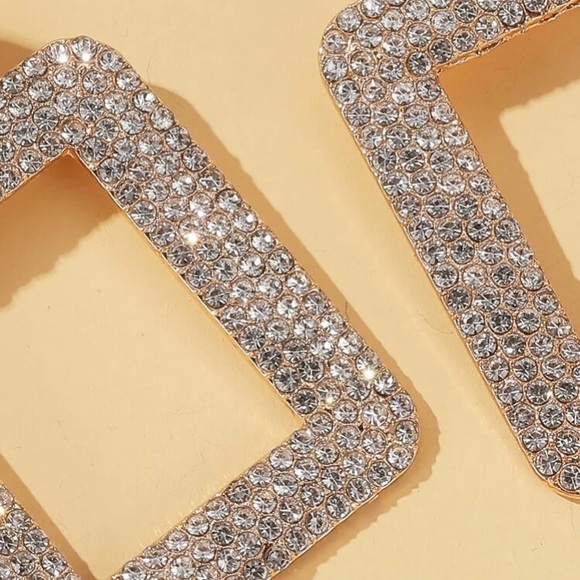 🆕LAST PAIR!🛍 Art Deco Rhinestone Earrings - Picture 2 of 3